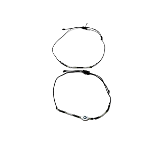 Adjustable Anklet (Pack Of 2) - Purple, White, Multicolor