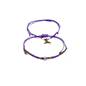 Adjustable Anklet (Pack Of 2) - Black, Red, Gray, Multicolor