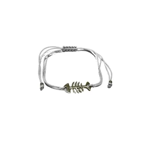 Adjustable Bracelet (Colored Threads) - White