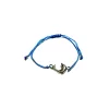 Adjustable Bracelet (Colored Threads) Dolphin charm - Blue