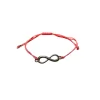 Adjustable Bracelet (Colored Threads) Infinity charm - Pink
