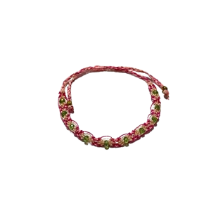 Woven Bracelet (Indonesia) - Pink, Green, Multicolor