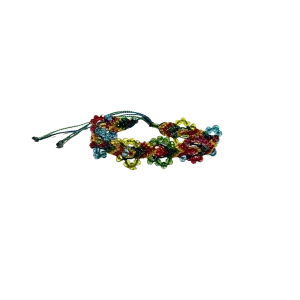 Woven Bracelet (Indonesia) - Yellow, Green, Red, Blue, Multicolor