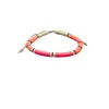 Adjustable Bracelet (Beads, Beachy) - Pink, White, Multicolor