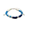 Adjustable Bracelet (Beads, Beachy) - Blue, White, Multicolor