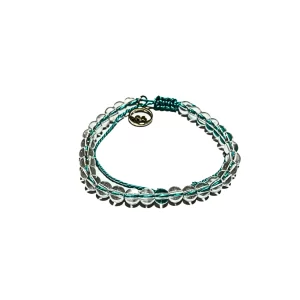 Adjustable Bracelet (Glass Beads) - Blue