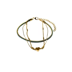 Chain Anklet - Blue, Gold, Multicolor