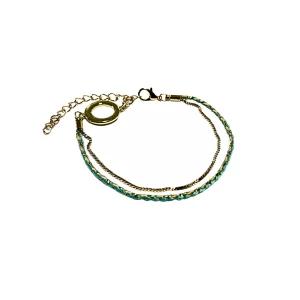 Chain Anklet - Blue, Gold, Multicolor