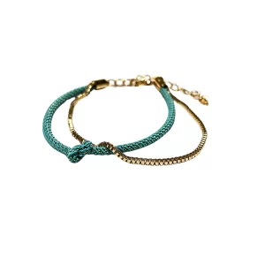 Chain Anklet - Blue, Gold, Multicolor