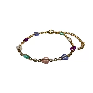 Chain Anklet - Pink, Blue, Green, White, Multicolor