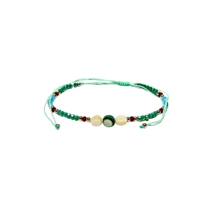 Adjustable Anklet (Colored Beads) - Blue, Green, Multicolor