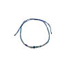 Adjustable Anklet (Colored Beads) - Blue