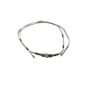 Adjustable Anklet (Colored Beads) - White