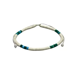 Adjustable Anklet (Indonesia, Beachy) - White, Blue, Multicolor