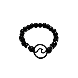 Coastal Spirit Bracelet Wave charm - Black