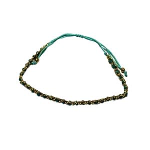 Crystal Beads Woven Bracelet - Blue