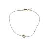 Beaded Charm Necklace Shell charm - White