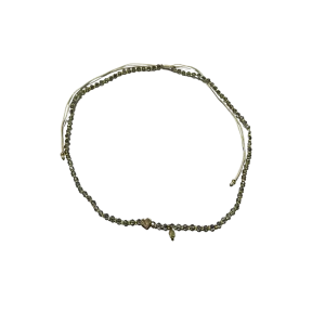 Beaded Charm Necklace - Gray