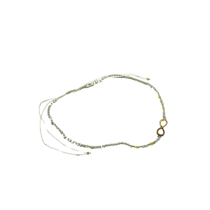 Beaded Charm Necklace Infinity charm - Blue