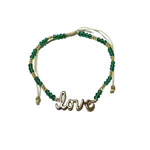 Whisper Charm Bracelet Love charm - Green