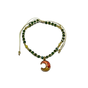 Whisper Charm Bracelet Moon charm - Green