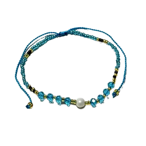 Whisper Charm Bracelet Pearl charm - Blue