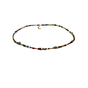 Natural Stone Necklace - Purple, Blue, Red, Pink, Multicolor