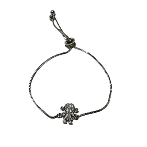 Silver Adjustable Bracelet Girl charm - Silver