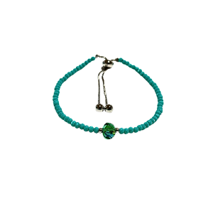 Metal Brass Adjustable Bracelet - Blue