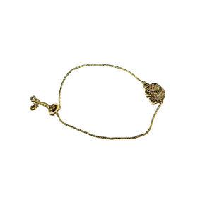 Gold Adjustable Bracelet Elephant charm - Gold