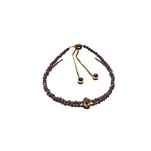 Metal Brass Adjustable Bracelet - Purple