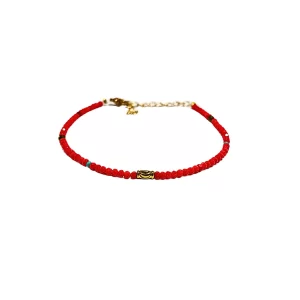 Smooth Stone Bracelet - Red